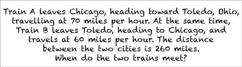 The Bad Rep of Word Problems: “Two trains leave the station…” -  Investigations3